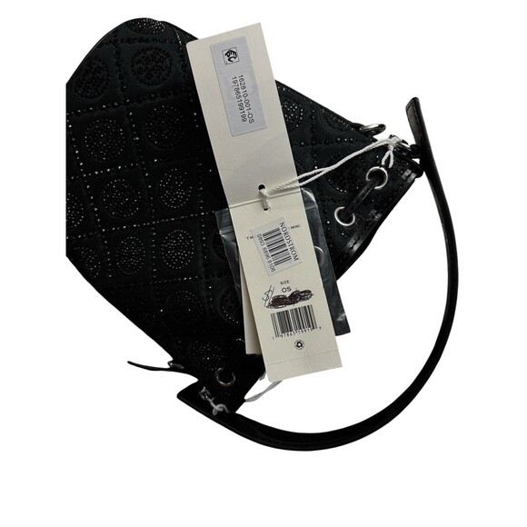 Tory Burch Mini T-Monogram Hot Fix Jacquard Top Handle Bucket In Black New - Picture 5 of 9